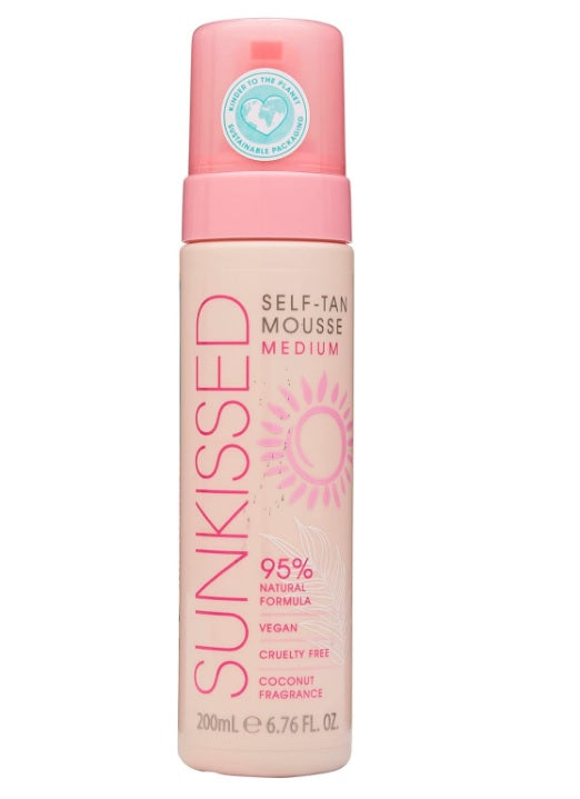 Sunkissed 95 Percent Natural Self Tan Mousse 200ml - Medium