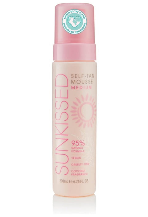 Sunkissed 95 Percent Natural Self Tan Mousse 200ml - Medium