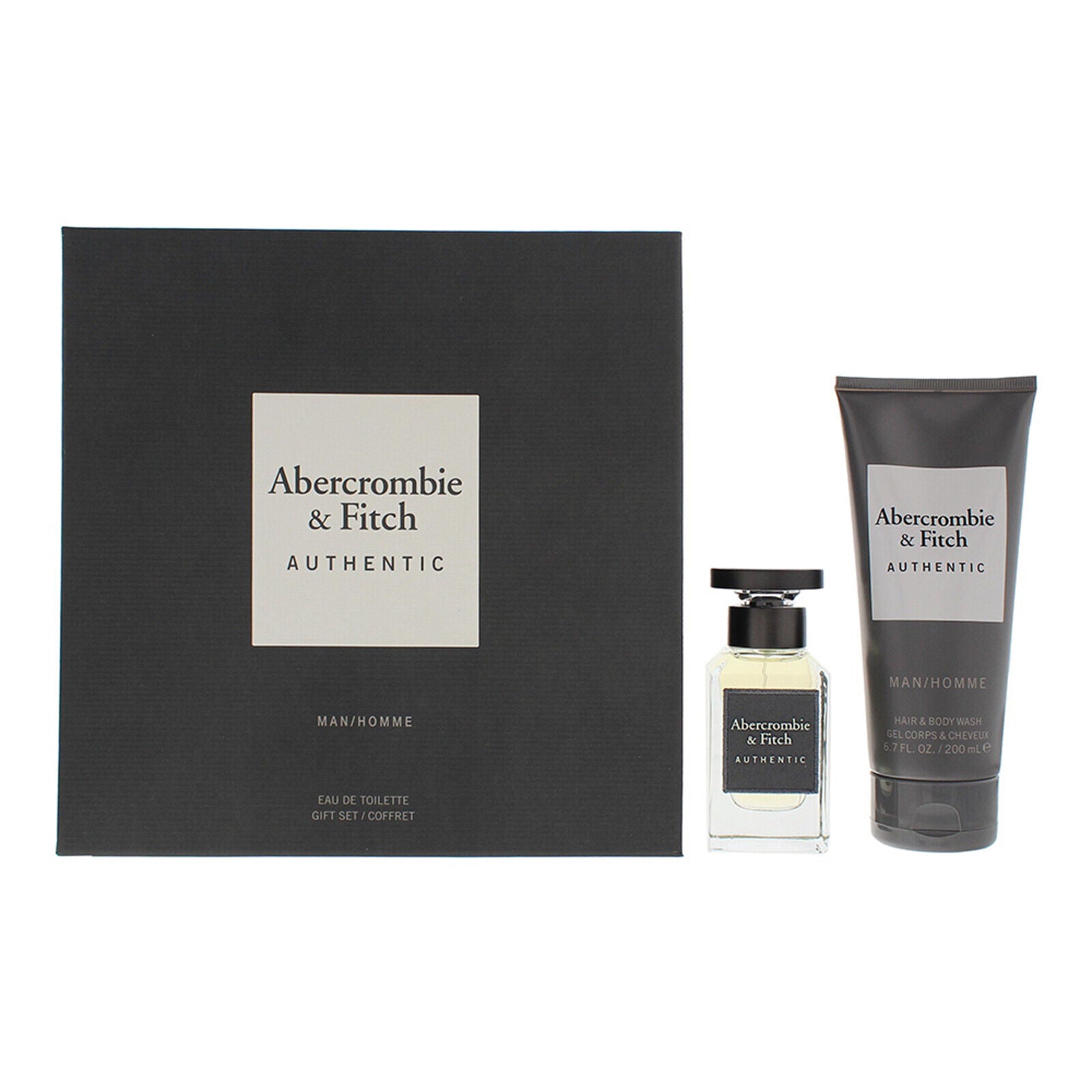 Abercrombie & Fitch Authentic Man Gift Set 50ml EDT + 200ml Hair & Body Wash