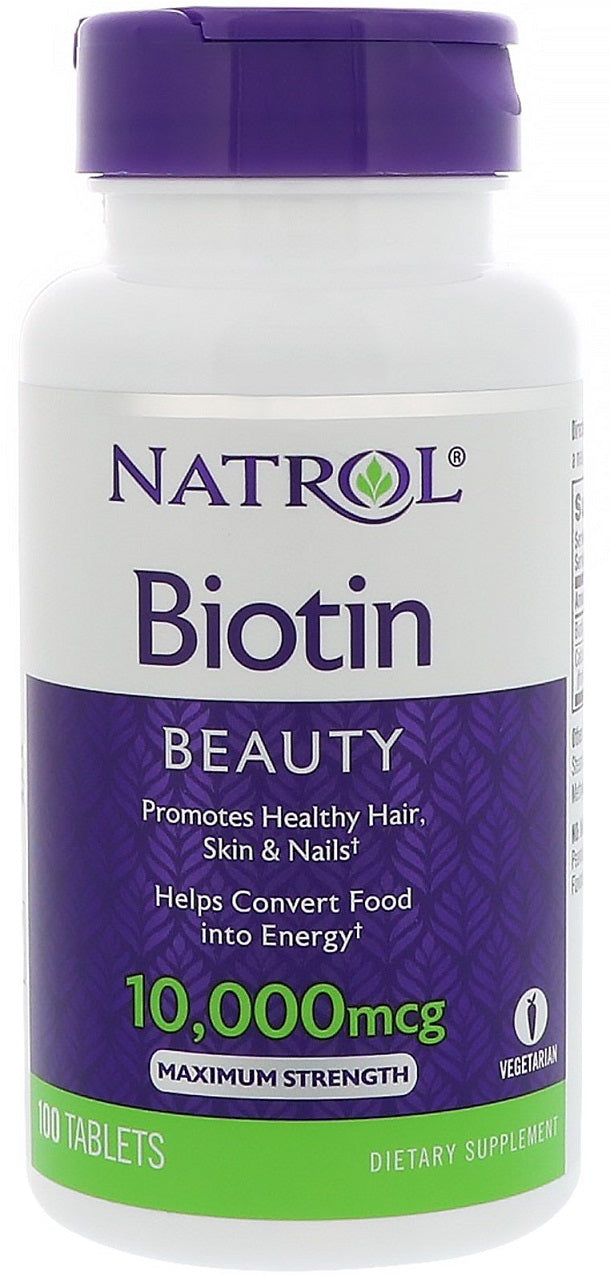 Biotin, 10000mcg - 100 tabs