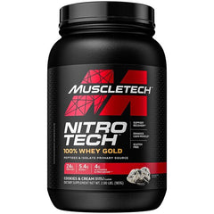 Nitro-Tech 100% Whey Gold, Cookies & Cream (EAN 631656710441) - 907g