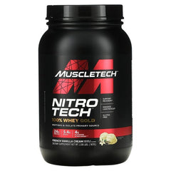 Nitro-Tech 100% Whey Gold, French Vanilla Cream (EAN 631656710472) - 907g