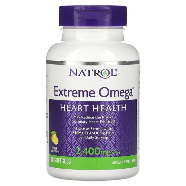 Extreme Omega, 2400mg (Lemon) - 60 softgels