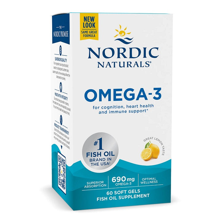 Omega-3, 690mg Lemon - 60 softgels