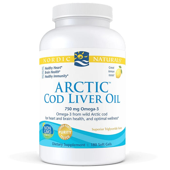 Arctic Cod Liver Oil, 750mg Lemon - 180 softgels