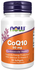 CoQ10 with Selenium & Vitamin E, 50mg - 50 softgels