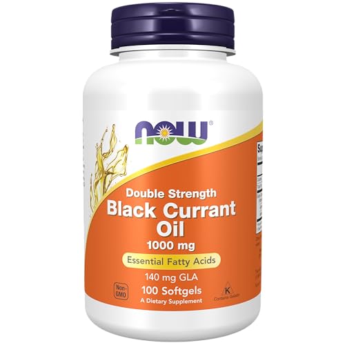 Now Foods Double Strength Black Currant Oil Dietary Supplement, 1000 mg, 100 Softgels