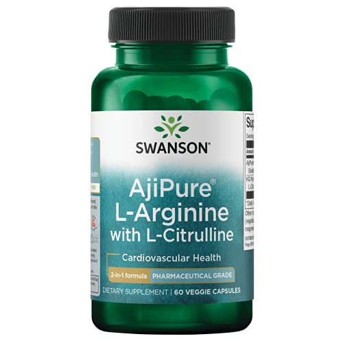 Swanson Ajipure L-Arginine with L-Citrulline Amino Acid - 60 Veg Capsules