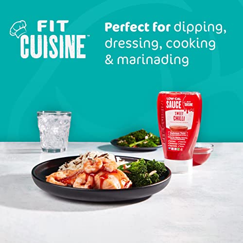 Fit Cuisine Low Calorie Sauce - Low-Cal Sauce to Support Weight Management, Low Carb Diet, Keto Friendly, Vegan, For Dipping, Dressing, Cooking, Marinading - 425ml (Sweet Chilli Mayo)