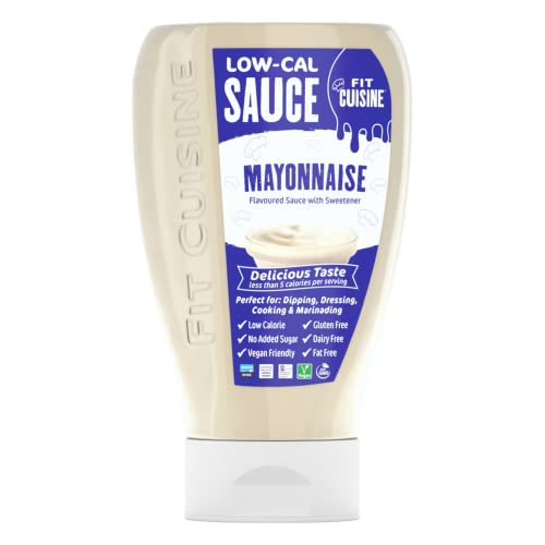 Fit Cuisine Low Calorie Sauce - Low-Cal Sauce to Support Weight Management, Low Carb Diet, Keto Friendly, Vegan, For Dipping, Dressing, Cooking, Marinading - 425ml (Mayonnaise)