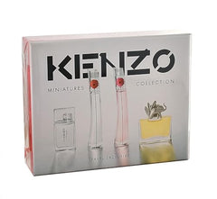 Kenzo Miniatures Gift Set 5ml Jungle Elephant EDP + 4ml Flower EDP + 4ml Flower by Kenzo Poppy Bouquet EDP + 5ml L'Eau Kenzo Pour Femme EDT