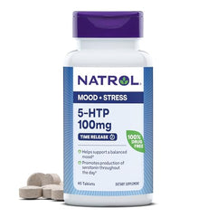 Natrol 5-HTP 100mg, Dietary Supplement Helps Support a Balanced Mood, 90 Time Release Tablets, 22-45 Day Supply