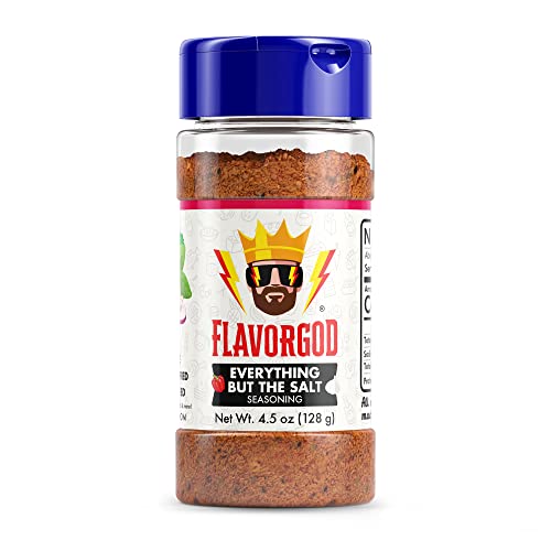 Everything But The Salt Seasoning Mix by Flavor God - Premium All Natural & Healthy Spice Blend for Chicken, Tacos, Salads & Pastas - Kosher, Low Sodium, Dairy-Free, Vegan & Keto Friendly