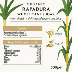 BIONA Organic Rapadura/Sucanat Wholecane Sugar 500g