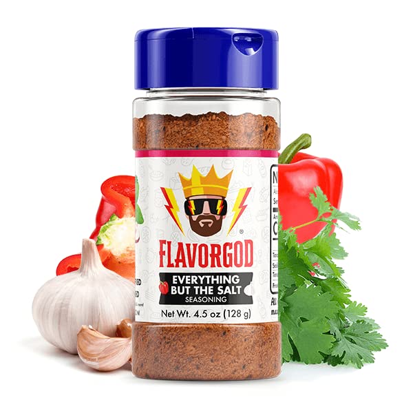 Everything But The Salt Seasoning Mix by Flavor God - Premium All Natural & Healthy Spice Blend for Chicken, Tacos, Salads & Pastas - Kosher, Low Sodium, Dairy-Free, Vegan & Keto Friendly