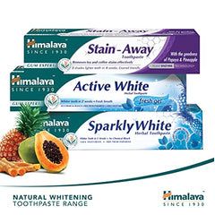 Himalaya Active White Fresh Gel Herbal Toothpaste, Teeth Whiter, Long-Lasting Fresh Breath, 75 ml