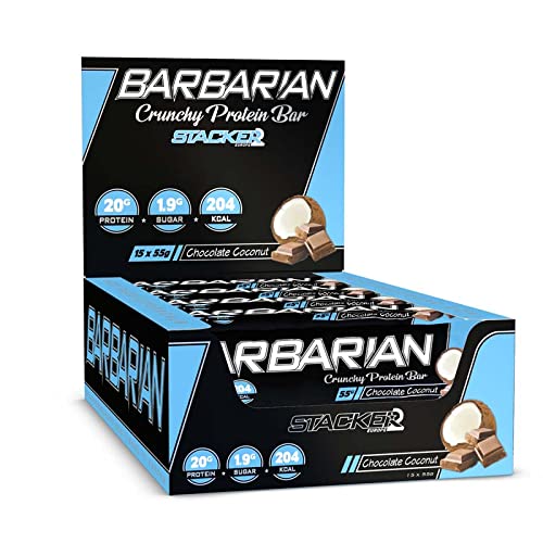 Stacker Barbarian Bar (15x55g) Chocolate Coconut, 15 Bars