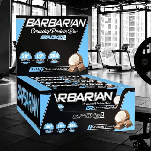 Stacker Barbarian Bar (15x55g) Chocolate Coconut, 15 Bars