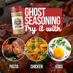 Ghost Pepper Seasoning Mix by Flavor God - Premium All Natural & Healthy Spice Blend for Grilling Chicken, Beef, Seafood, Vegetables, Eggs, Salad, Tacos, & Pizza - Kosher, Gluten-Free