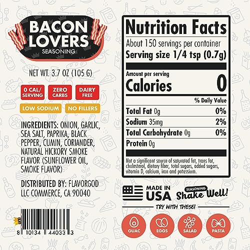 Flavor God Seasoning, 156 g, Bacon Lovers