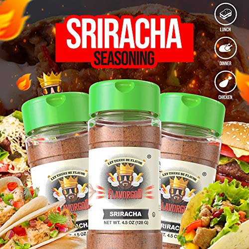 Flavor God Seasonings - Sriracha, Gluten Free, Low Sodium, Paleo, Vegan, 4.5 oz