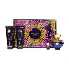 Versace Pour Femme Dylan Blue Gift Set 100ml EDP + 5ml EDP + 100ml Shower Gel + 100ml Body Lotion