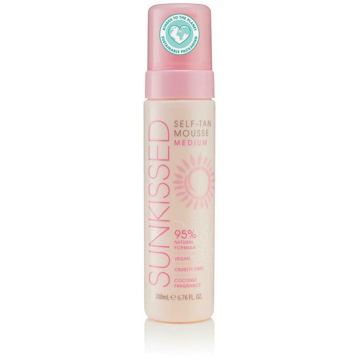 Sunkissed 95 Percent Natural Self Tan Mousse 200ml - Medium